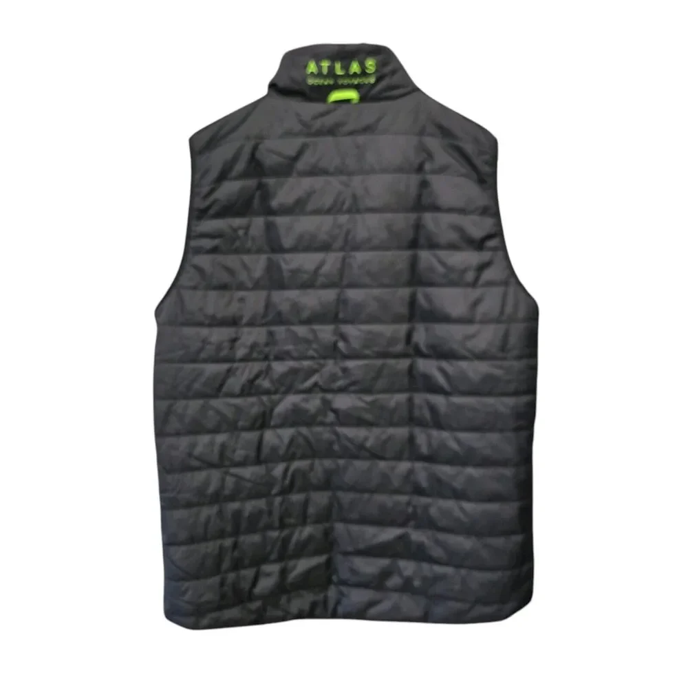 Atlas Ocean Voyages Men’s Puffer‎ Vest Sz M Black Insulated Outdoor Description: